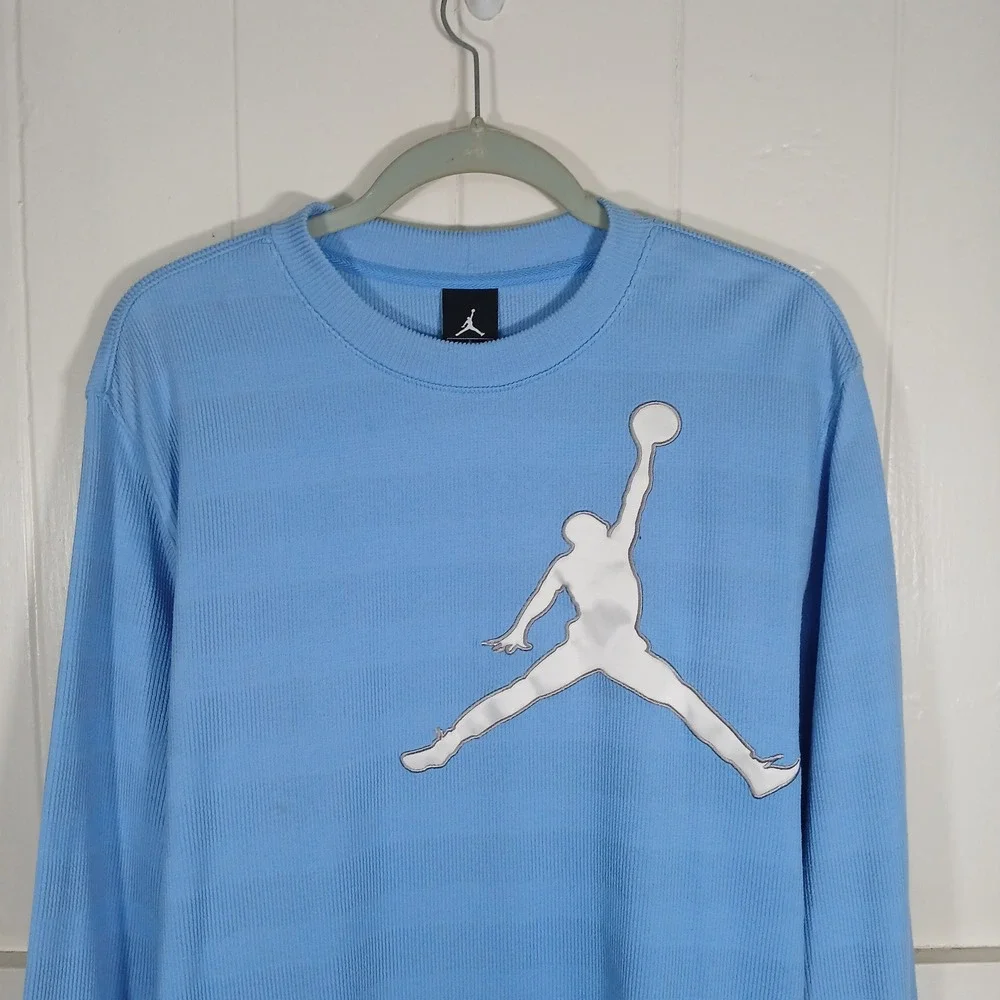 Jordan Light Blue Long Sleeve Tee with White Jumpman